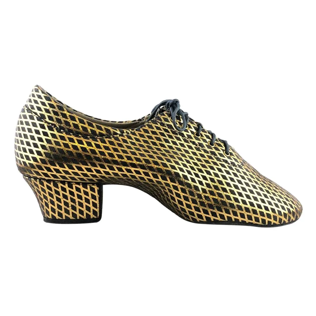 Practice Dance Shoes, 1205 Flexi, Leather Gold Rhomb