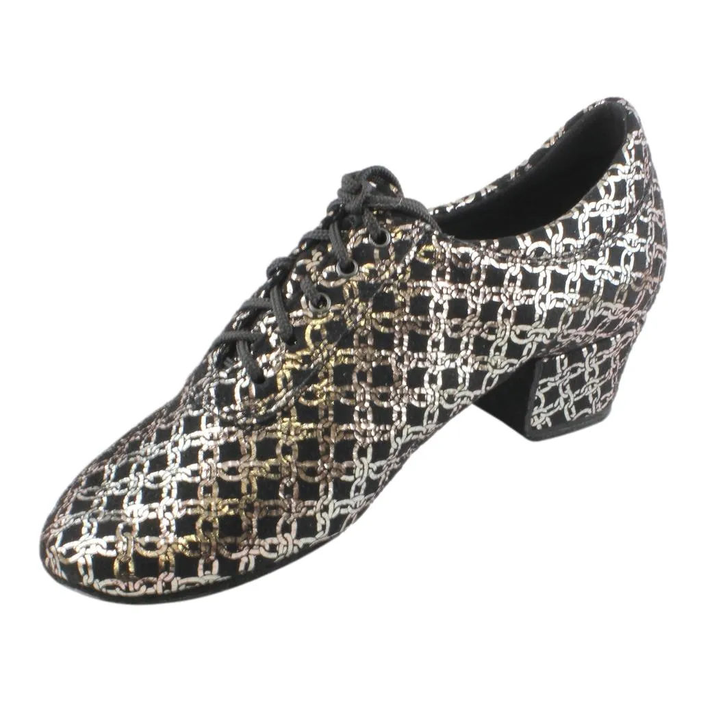 Practice Dance Shoes, 1205 Flexi, Shevro Black, Silver Chains