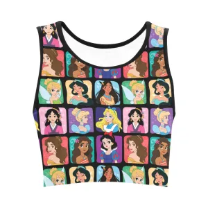 Princess Portraits Women's Crop Top