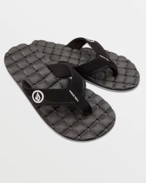 Recliner Sandals - BLACK WHITE