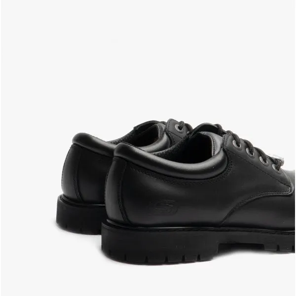 RELAXED FIT: COTTONWOOD - ELKS SR Mens Leather Anti-Slip Shoes Black