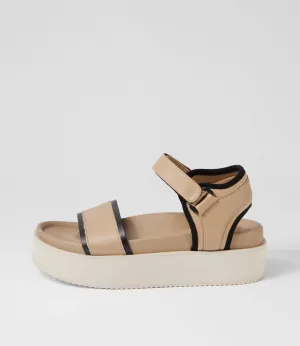 Rollie - Sandal - Ace - Latte / Black / Leather