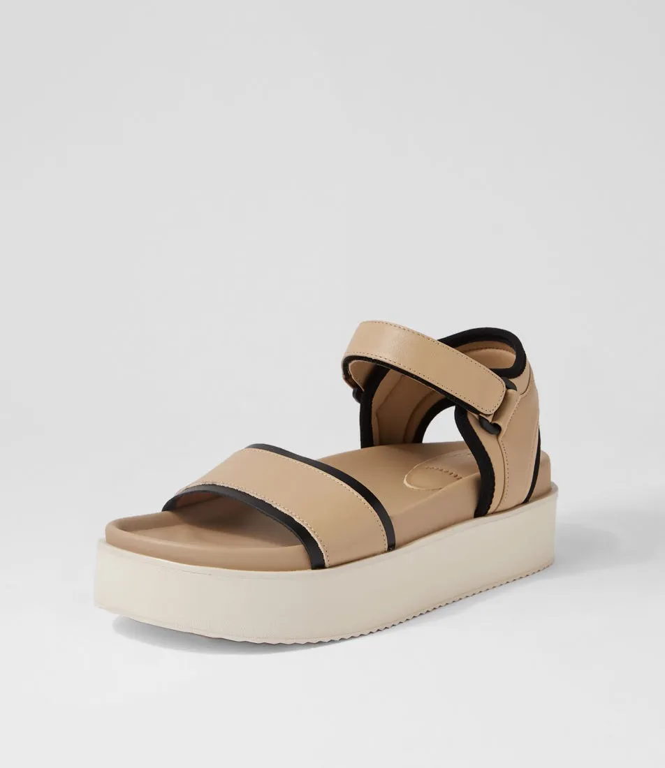 Rollie - Sandal - Ace - Latte / Black / Leather