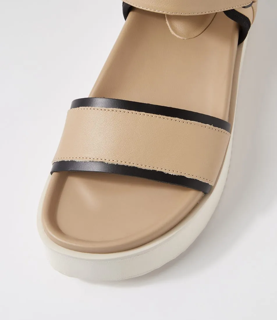 Rollie - Sandal - Ace - Latte / Black / Leather