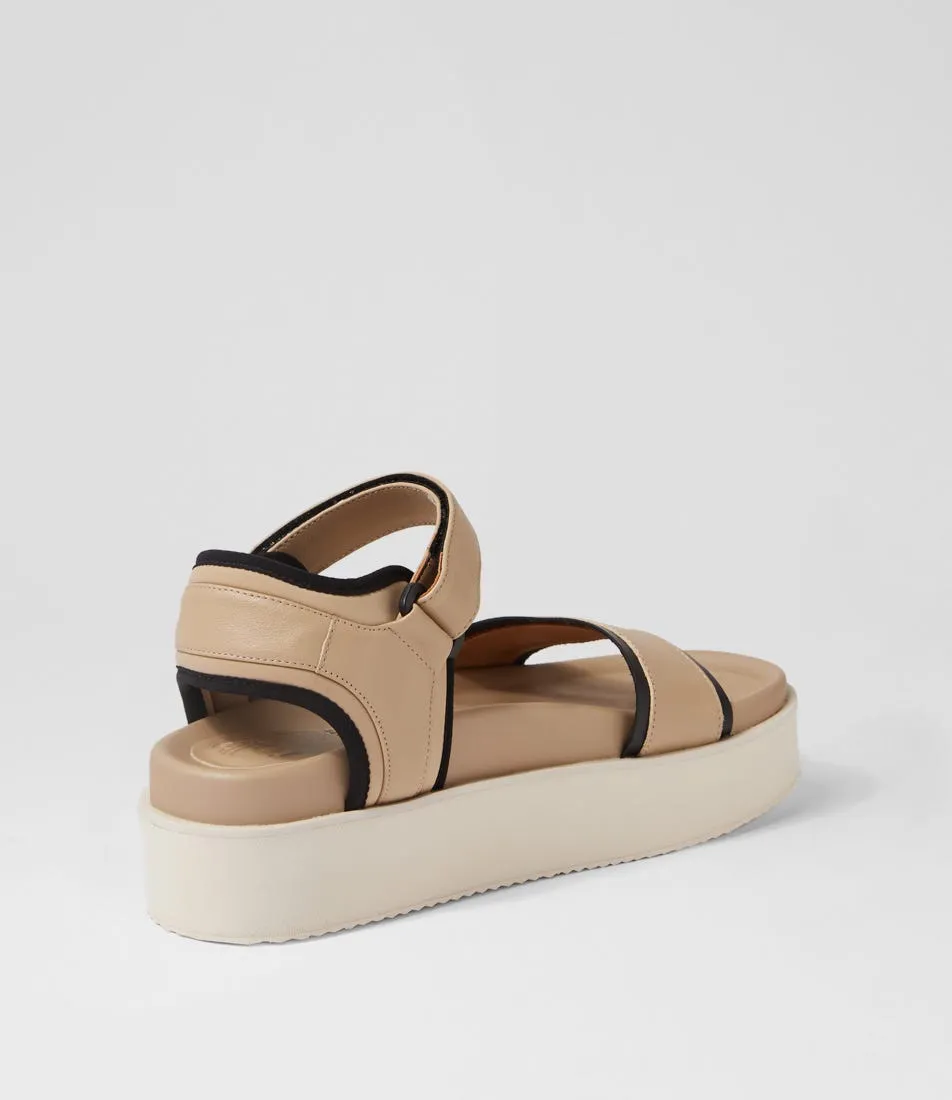 Rollie - Sandal - Ace - Latte / Black / Leather