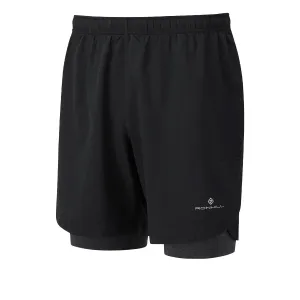 Ronhill Life Twin Short Womens | Black/mono Magiceye