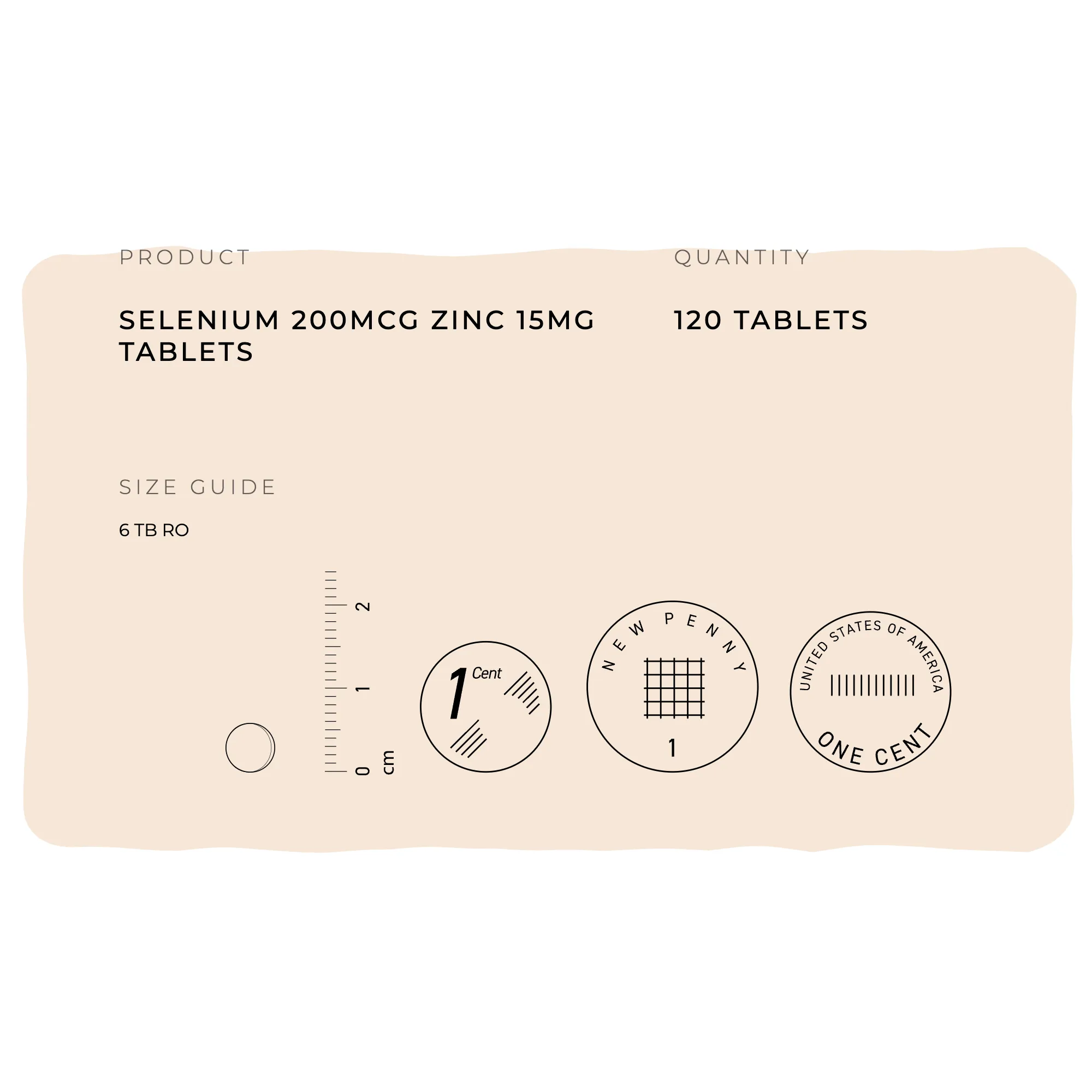 Selenium 200mcg Zinc 15mg Tablets