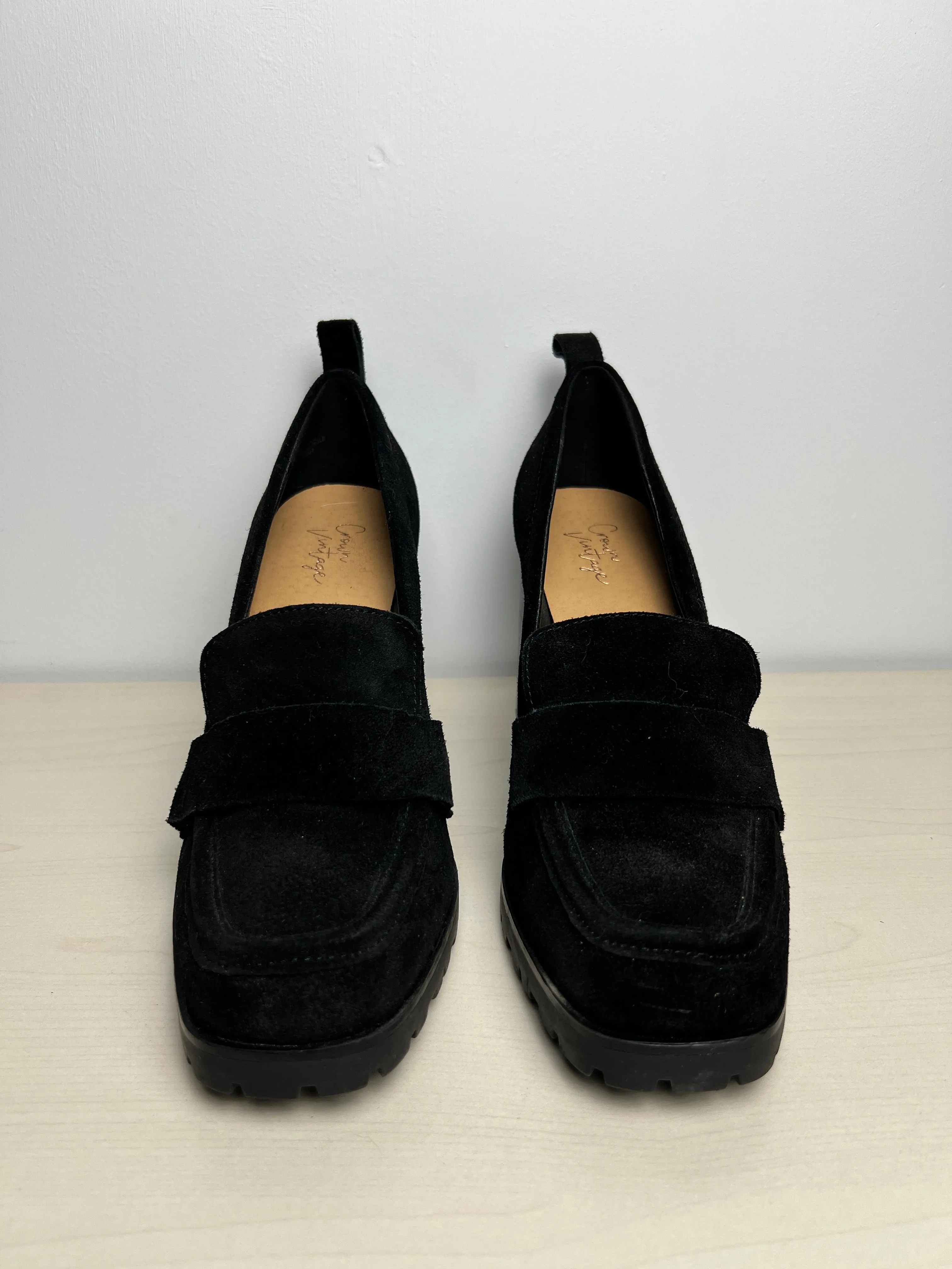 Shoes Heels Block By Crown Vintage In Black, Size: 9