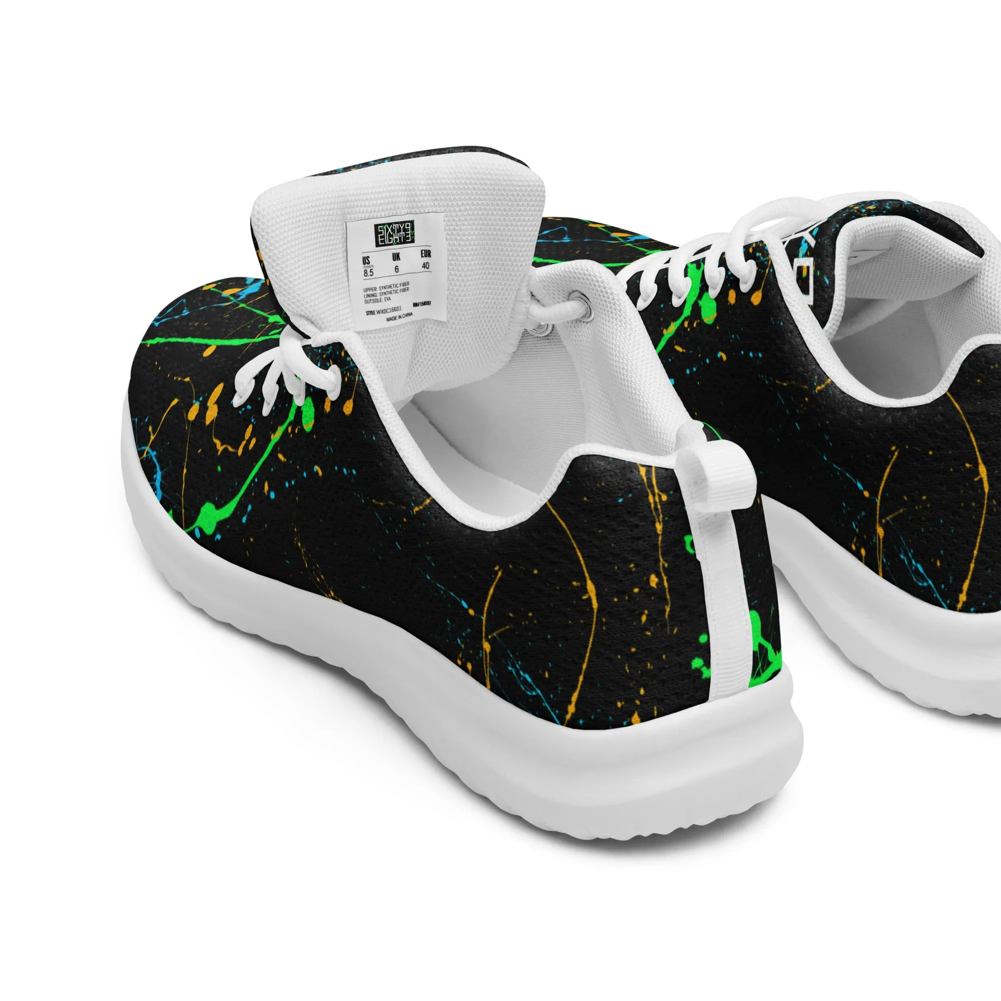 Sixty Eight 93 Logo White Splatter #4 Men’s Athletic Shoes