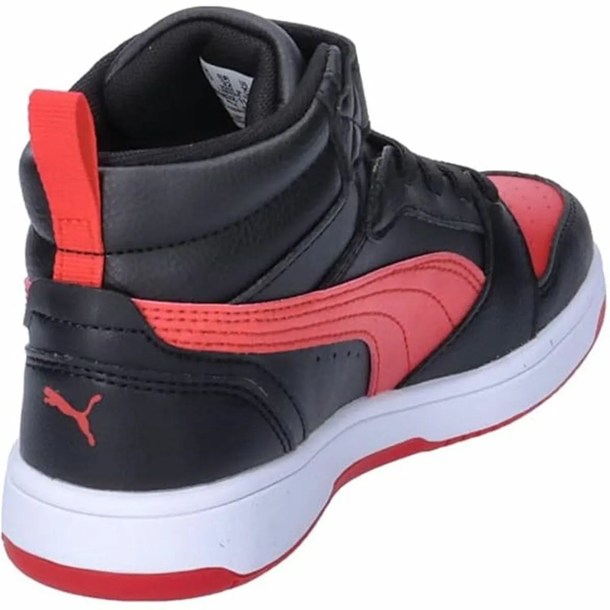 Sports Shoes for Kids Puma Rebound V6 Mid Black Red