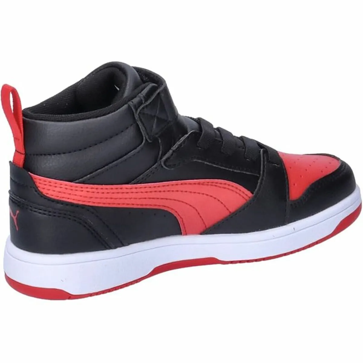 Sports Shoes for Kids Puma Rebound V6 Mid Black Red