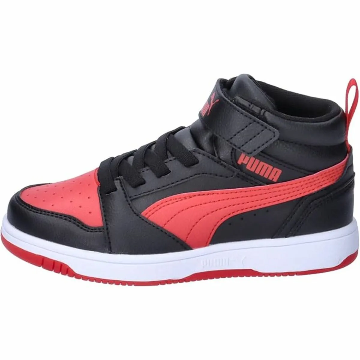 Sports Shoes for Kids Puma Rebound V6 Mid Black Red