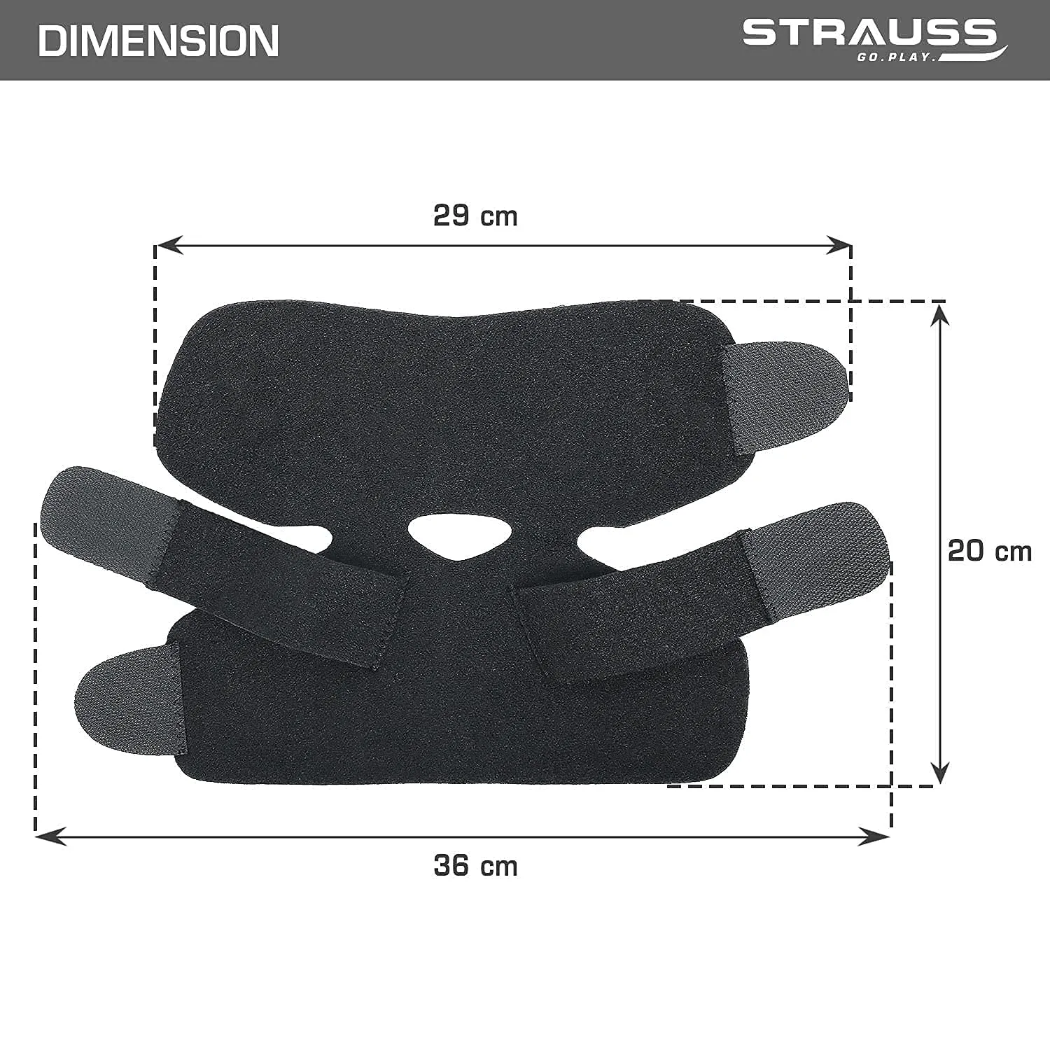 STRAUSS Ankle Support Brace|Adjustable, Breathable, and Durable |Ankle Support for Pain Relief | Perfect Support for Chronic Injury Symptoms, Recovery, and Sports | Provides Stability,(Black)