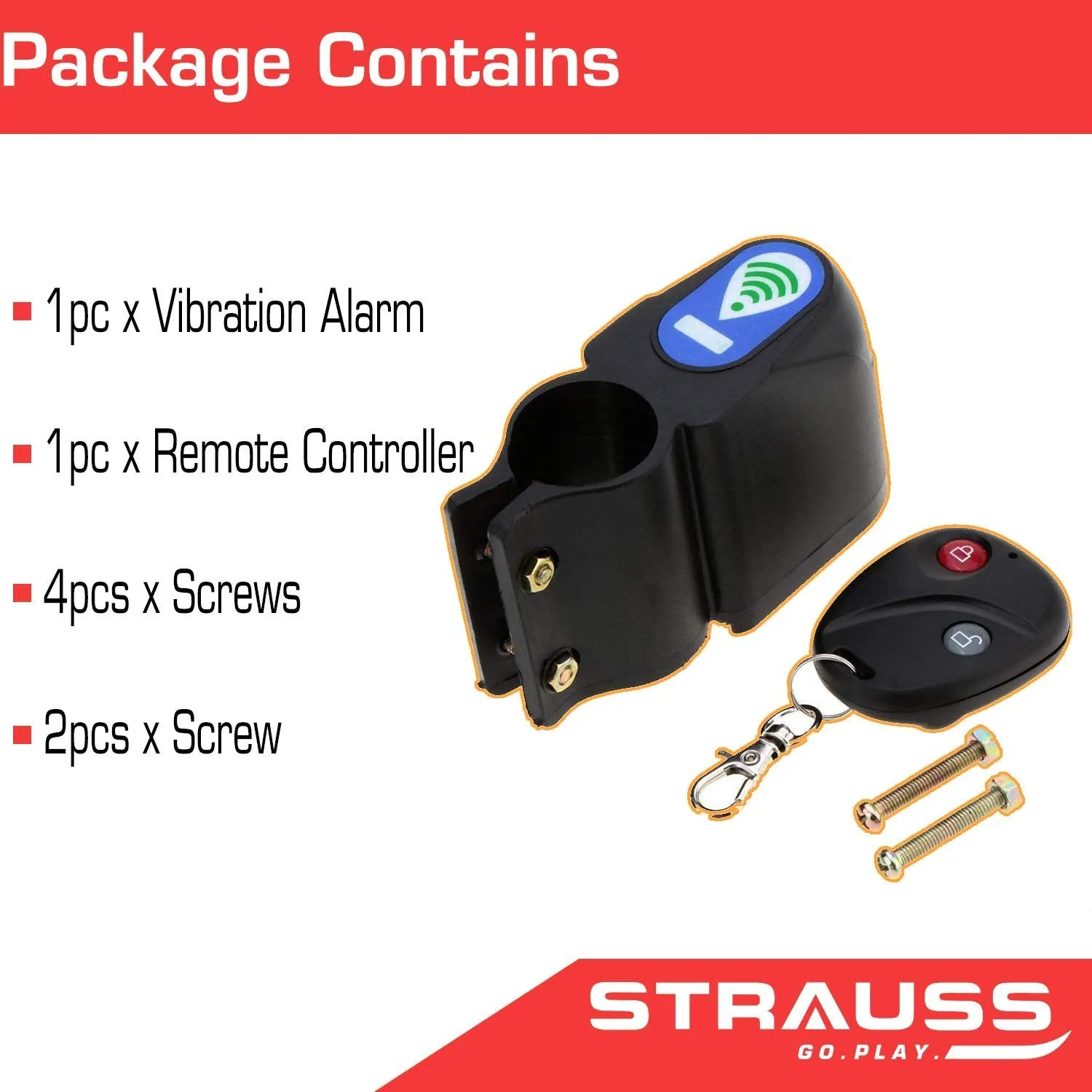 Strauss Bicycle Wireless Security Alarm Lock and Bicyle Repair Toolkit