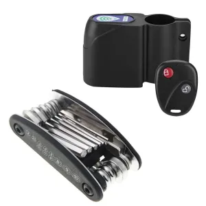 Strauss Bicycle Wireless Security Alarm Lock and Bicyle Repair Toolkit