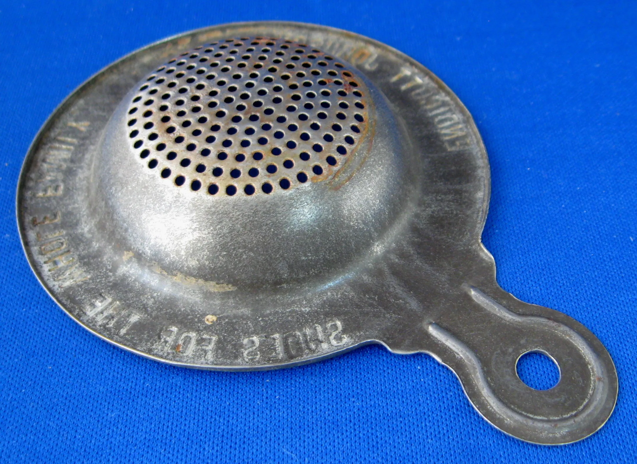 Tea Strainer Advertising Tea Leaf Catcher Endicott Johnson Shoes 1920 NY Over The Cup