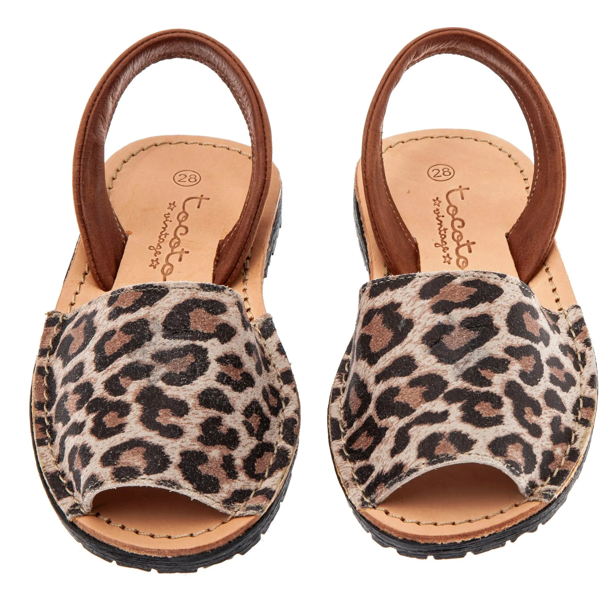 Tocoto Vintage Animal Print Sandals