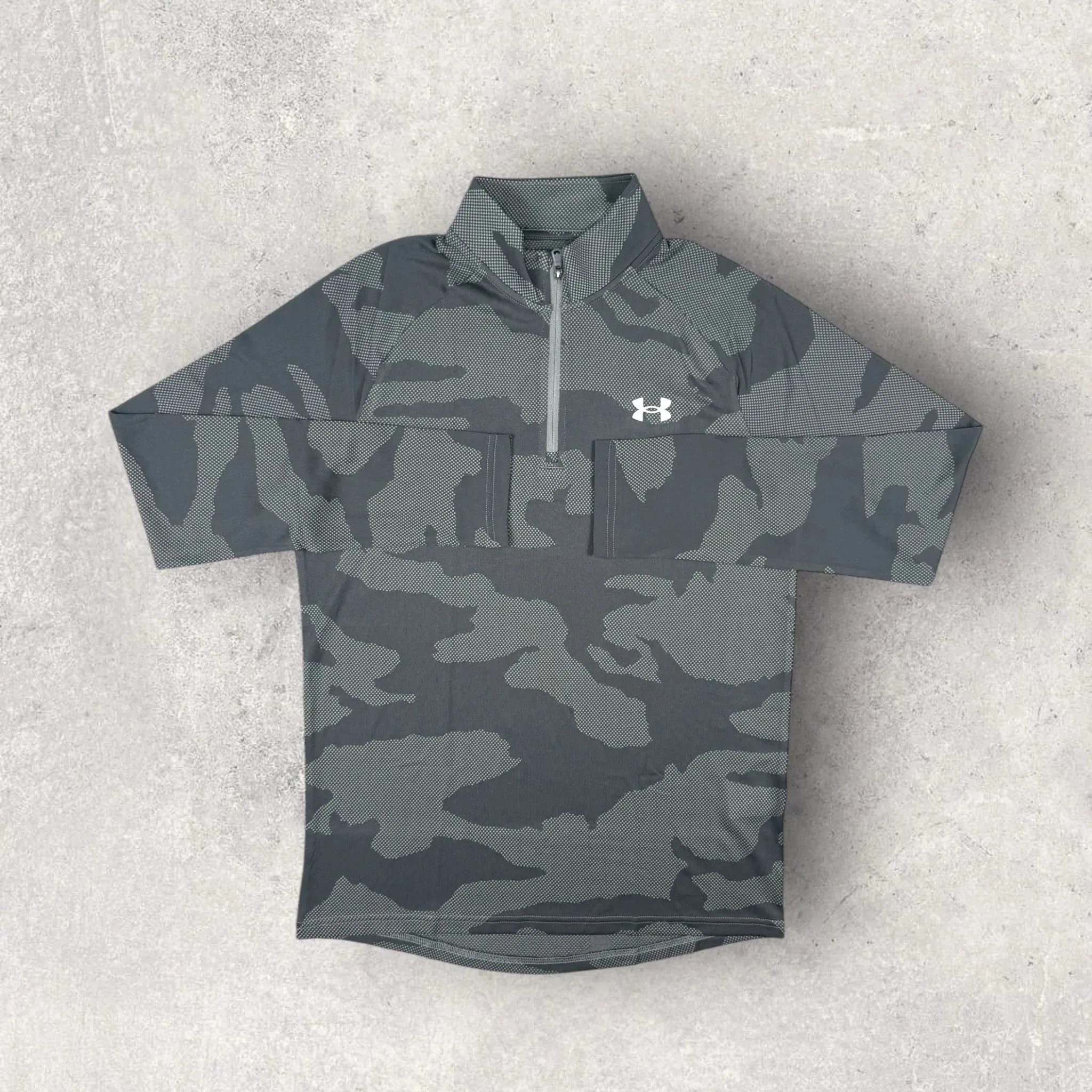 UNDER ARMOUR JACQUARD USA 1/4 / SHORT SET - GREY/BLACK