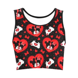 Valentine's Day Lovers Women's Athletic Crop Top