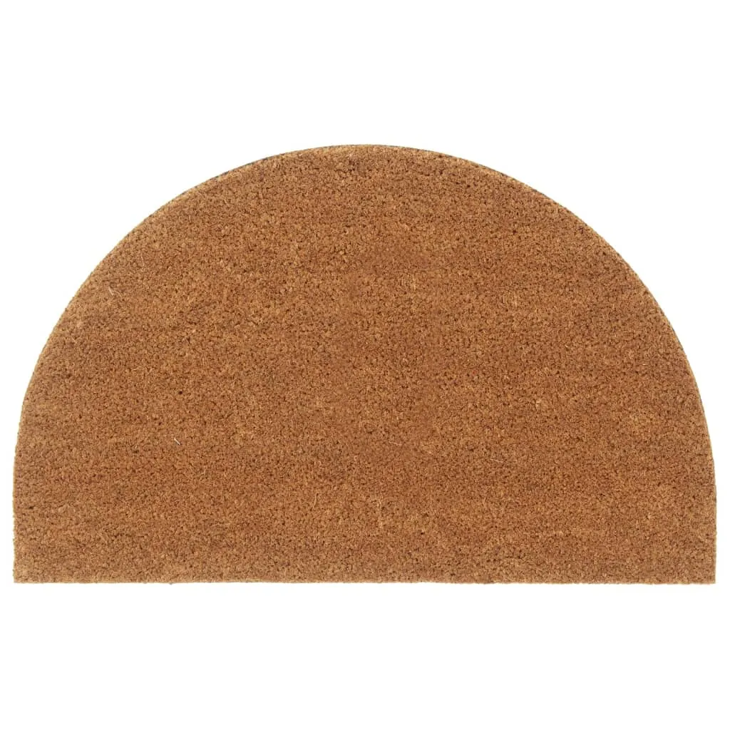 vidaXL Door Mat Natural Half Round 50x80 cm Tufted Coir