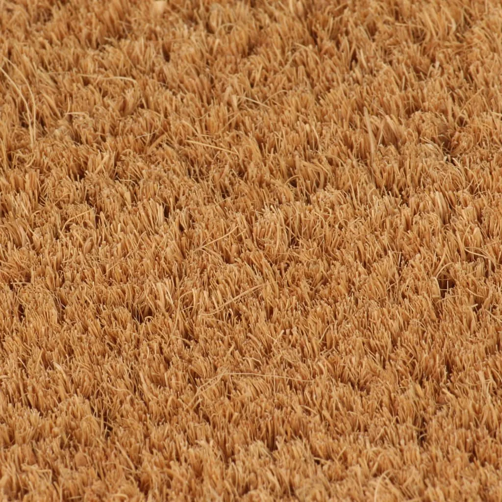 vidaXL Door Mat Natural Half Round 50x80 cm Tufted Coir