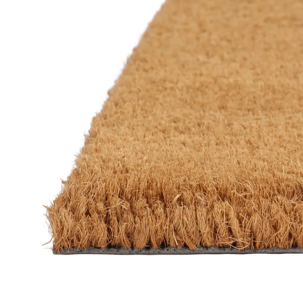 vidaXL Door Mat Natural Half Round 50x80 cm Tufted Coir