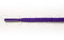 Violet and White Oval Shoelaces - 8mm wide