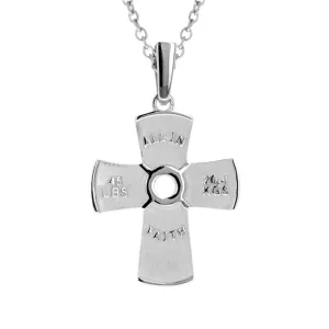 Weight Plate Cross Necklace | Sterling