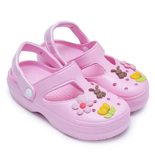 Women and Girls Croc & Clogs (Pink, 5)