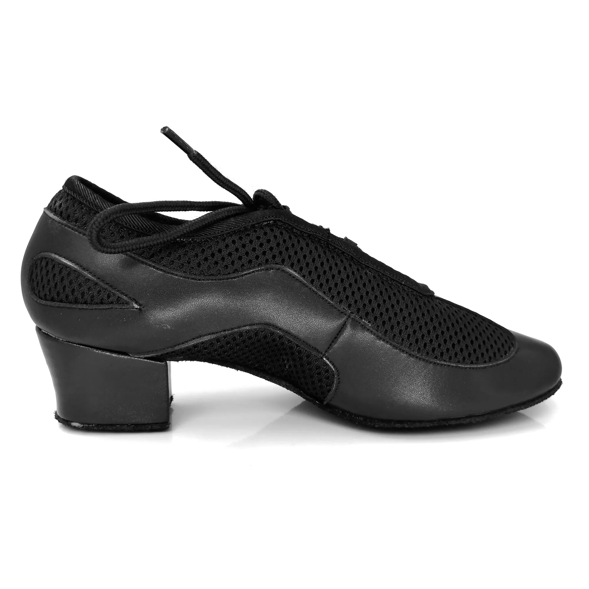 Women Ballroom Dancing Shoes Ladies Tango Latin Practice Dance Shoe Suede Sole Lace-up Closed-toe